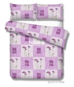 Polycotton bedding set FLOWERS 20-0714-PINK 20-0714-PINK