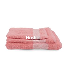 3 piece towel set T0188 T0188-GRAPEFRUIT PINK T0188-GRAPEFRUIT PINK