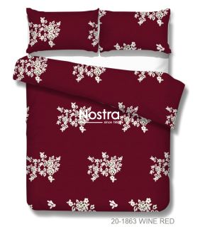 Patalynės komplektas GĖLĖS 20-1863-WINE RED 20-1863-WINE RED