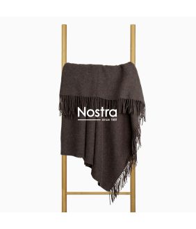 Woolen plaid MERINO-270 DOUBLE FACE-DARK BROWN DOUBLE FACE-DARK BROWN