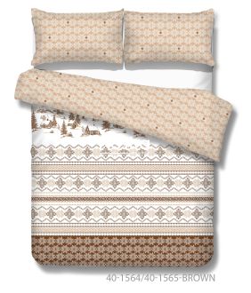 Flannel pillow cases with zipper 40-1564-BROWN 40-1564-BROWN