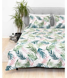 Flannel bedding set BEATRICE 40-1543-GREEN 40-1543-GREEN