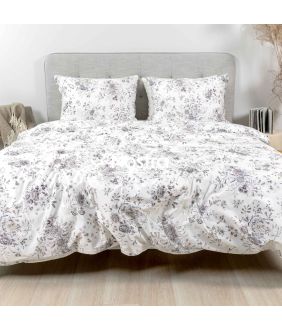 Sateen bedding set ANNA 20-0767-WHITE 20-0767-WHITE