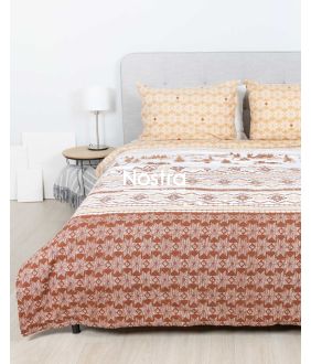 Flannel bedding set BILLY 40-1564/40-1565-BROWN 40-1564/40-1565-BROWN