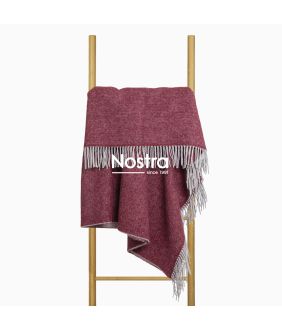 Vilnonis pledas MERINO-270 DOUBLE FACE-LIGHT GREY BORDEAUX DOUBLE FACE-LIGHT GREY BORDEAUX