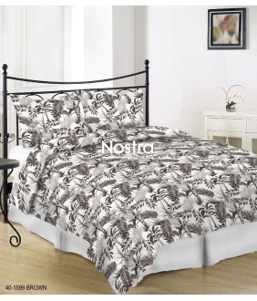 Sateen bedding set AEOLIA 40-1599-BROWN 40-1599-BROWN