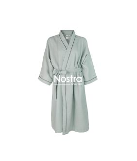 Chalatas BATHROBE WAFFLE CVC-250 LUX 250 BATHROBE KIMONO-SMOKE GREEN 250 BATHROBE KIMONO-SMOKE GREEN