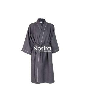 Chalatas BATHROBE WAFFLE CVC-250 LUX 250 BATHROBE KIMONO-ANTHRACITE 250 BATHROBE KIMONO-ANTHRACITE