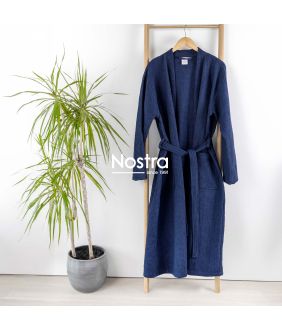 Chalatas BATHROBE WAFFLE CVC-210 210 BATHROBE KIMONO-NAVY 210 BATHROBE KIMONO-NAVY