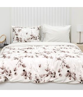 PREMIUM maco sateen bedding set CAYE 20-1925/00-0524-TAUPE SHELL 20-1925/00-0524-TAUPE SHELL
